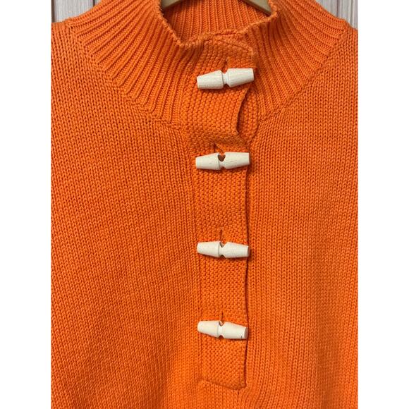 Ralph Lauren Men’s Henley Neck Knit Sweater 100%bCotton Orange Size L - Picture 9 of 11